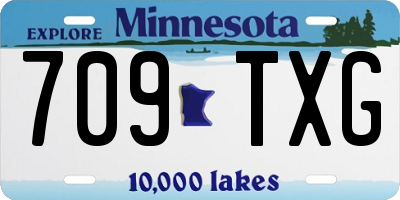 MN license plate 709TXG