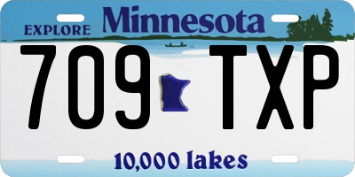 MN license plate 709TXP