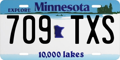 MN license plate 709TXS