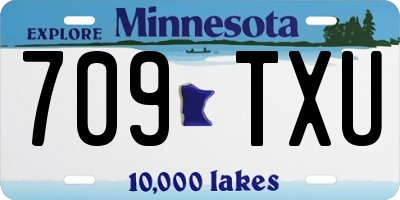 MN license plate 709TXU