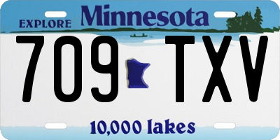 MN license plate 709TXV