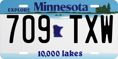 MN license plate 709TXW
