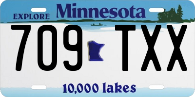 MN license plate 709TXX