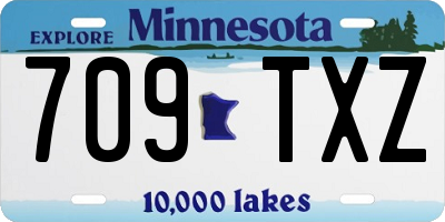 MN license plate 709TXZ