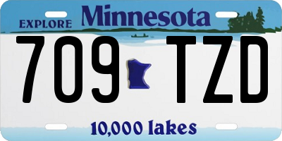 MN license plate 709TZD