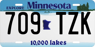 MN license plate 709TZK