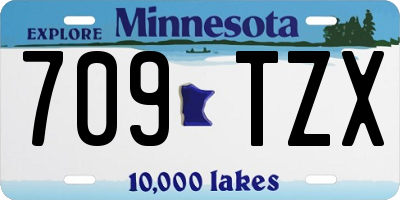 MN license plate 709TZX