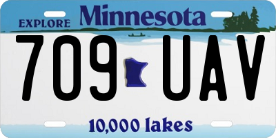 MN license plate 709UAV