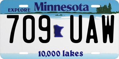 MN license plate 709UAW