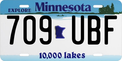 MN license plate 709UBF