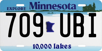 MN license plate 709UBI