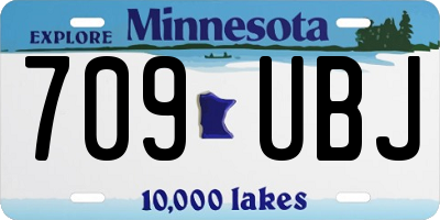 MN license plate 709UBJ