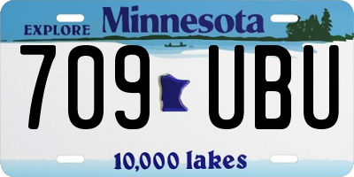 MN license plate 709UBU