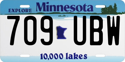 MN license plate 709UBW