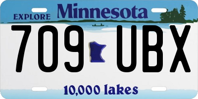 MN license plate 709UBX