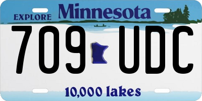 MN license plate 709UDC