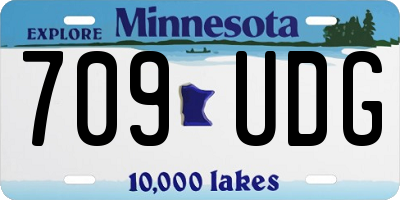 MN license plate 709UDG