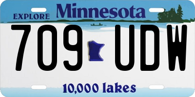 MN license plate 709UDW