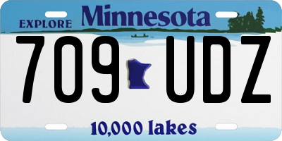 MN license plate 709UDZ