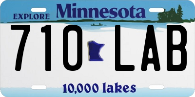 MN license plate 710LAB