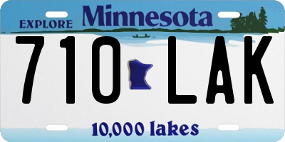 MN license plate 710LAK