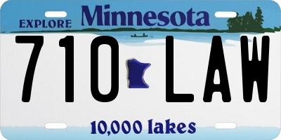 MN license plate 710LAW