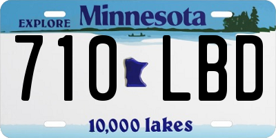 MN license plate 710LBD