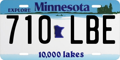 MN license plate 710LBE