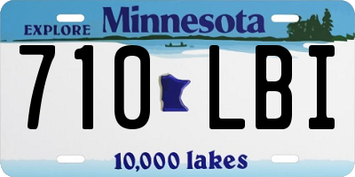 MN license plate 710LBI