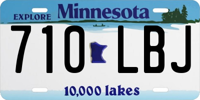 MN license plate 710LBJ