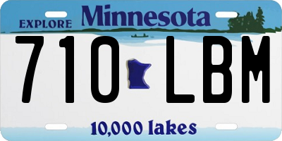 MN license plate 710LBM