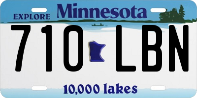 MN license plate 710LBN