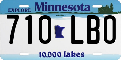 MN license plate 710LBO