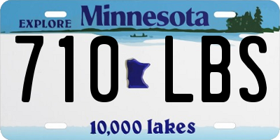 MN license plate 710LBS