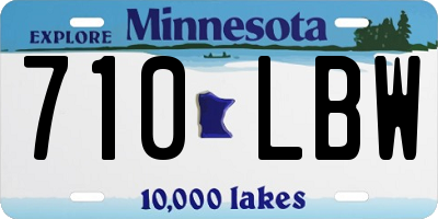 MN license plate 710LBW