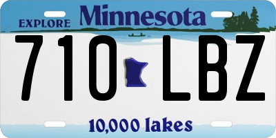 MN license plate 710LBZ