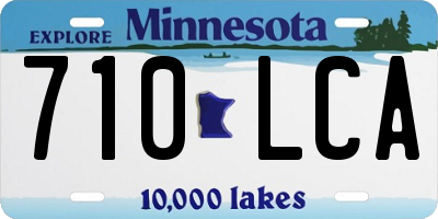 MN license plate 710LCA