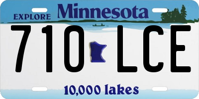 MN license plate 710LCE