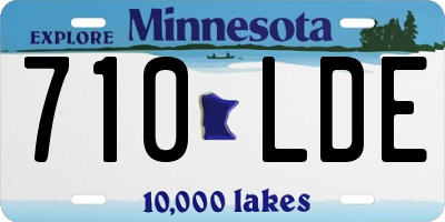 MN license plate 710LDE