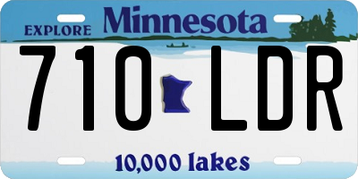 MN license plate 710LDR