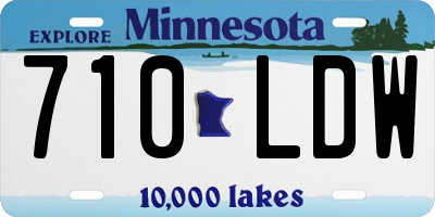 MN license plate 710LDW