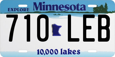 MN license plate 710LEB