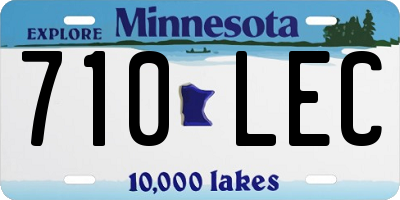 MN license plate 710LEC