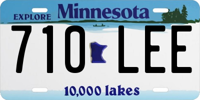 MN license plate 710LEE
