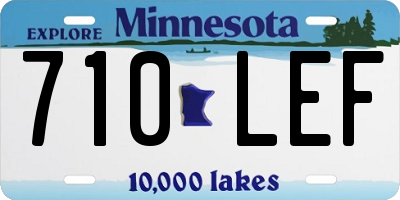MN license plate 710LEF