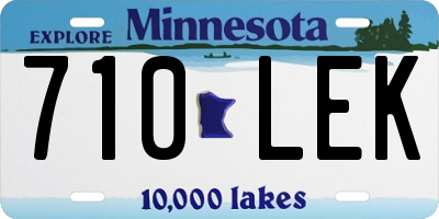 MN license plate 710LEK