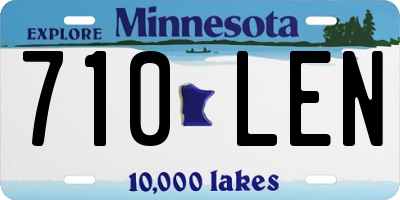 MN license plate 710LEN