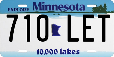 MN license plate 710LET