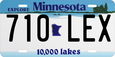 MN license plate 710LEX