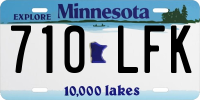 MN license plate 710LFK